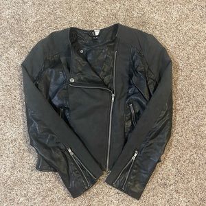 H&M Divided Brand Faux Leather Moto Jacket
